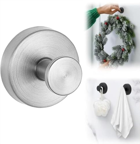 Crochets à ventouse en acier inoxydable pour douche, sans perçage, montage sur portes de douche en verre, carrelage