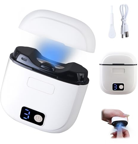 eMjollRay Cortauñas Eléctrico con Luz LED Cortauñas y Pulidor de Uñas con 3 Velocidades Recargable USB C para Adultos y Niños