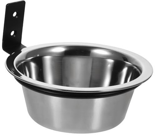 TOGEVAL Ciotola Rialzata per Cani Superficie Liscia Design Semplice Facile da Pulire in Acciaio Inossidabile per Alimentazione e Acqua