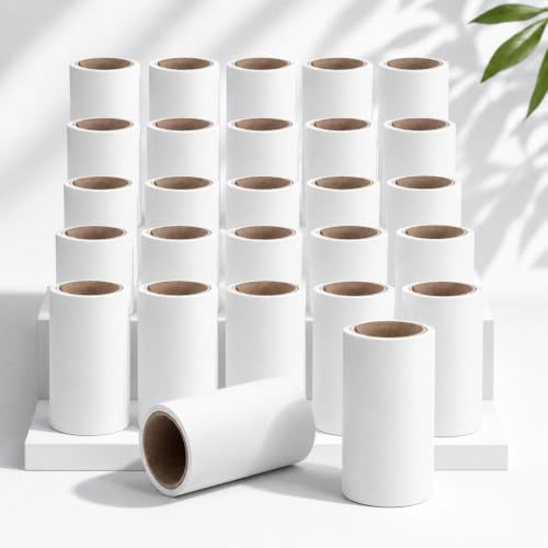 LDXDRU 24 Pack Lint Roller Refills Bulk, 1440 Sheets Sticky | Roller for Clothes and Hair, Universal 10cm Rollers for Clothes, Professional Sticky Clothe Rollers for Home, Travel, Office