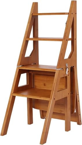 Silla plegable para biblioteca, taburete resistente, escalera plegable multiusos para subir y mostrar flores