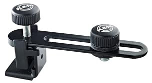 K&M 24035 Mikrofonhalterung für Drums Schwarz - 3/8“ Gewinde - stufenlos verschiebbar - Stahl, mit Schwingungsdämpfung