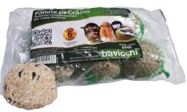 36 PALLE DI GRASSO MANGIME 90GR NO OLIO DI PALMA Cibo per Uccelli Selvatici