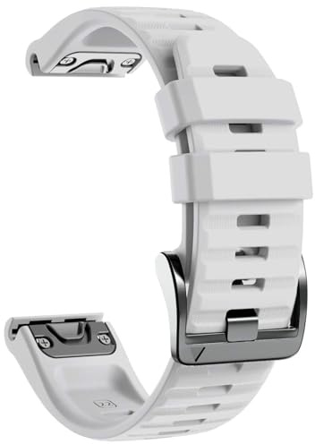 NotoCity Armband för Garmin Fenix 7/6/5/6 pro/7 pro/5 plus, Quickfit 22 mm armband för Garmin Forerunner 935/945/955/965, Epix Gen 2, Instinct/Instinct2, quatix 7/6/5/7 Pro, Approach S60(vit)