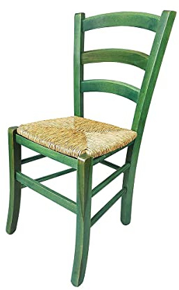 ZStyle, Stuhl Venedig, farbiges Holz, Stroh, für Restaurant, Agrotourismus, Küche, Haus -Grün, Blau, Gelb, Rot