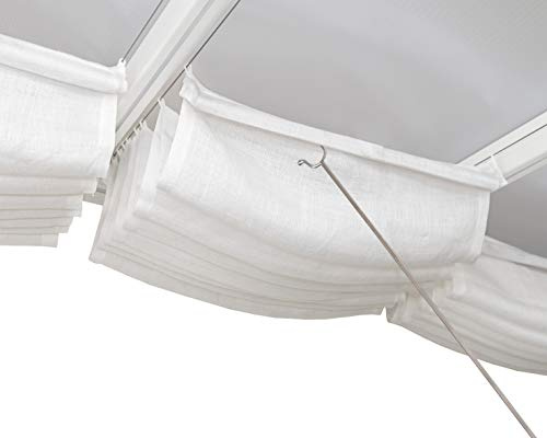 CANOPIA by Palram Beschattungsset 3X6.10 m Sonnensegel 290 x 54 cm Weiss Seilspannmarkise Terrassenüberdachung kompatibel zu 3m Terrassendach