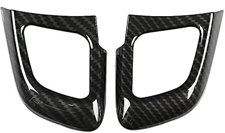 Rivestimento del pulsante del volante, 2 pezzi ABS sinistro del coperchio del pulsante del volante dell'auto adatto per Range Rover Evoque 12-17