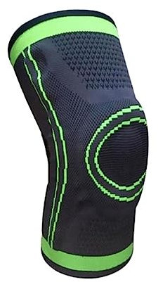 ZONTO Knieschoner 1-Paar Kniepolster Kompression Elastische Kniepolster Laufen Basketball Volleyball-Green No Strap,3XL