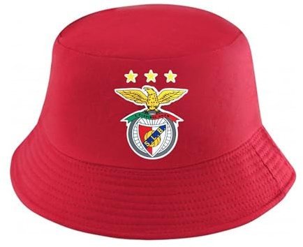 SL Benfica Official Bucket Hat, Red Benfica Fans Sun Hat, Water Resistant Benfica Bucket Hat - Benfica Souvenir Sun Hat - Red