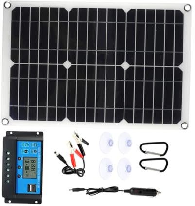 Kisangel Flexibles Solarpanel Satz Mit 10a Laderegler Tragbares Solar Kit Für Wohnmobile Boote Und Autos 20v Solarmodul Mit Dc Usb Effizienter Batterie Controller Für Notstrom Und Outdoor