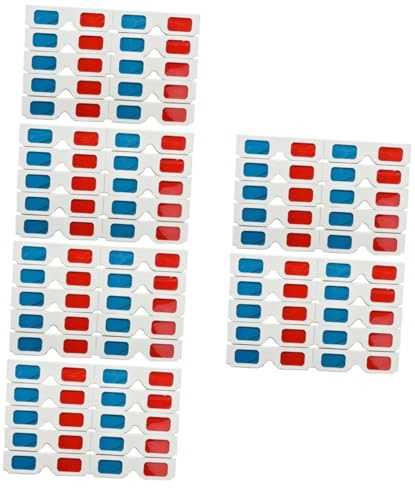 Angoily 60pcs Movie Glasses for Cinema Blue Light Blocking Paper-framed Stereoscopic Glasses for