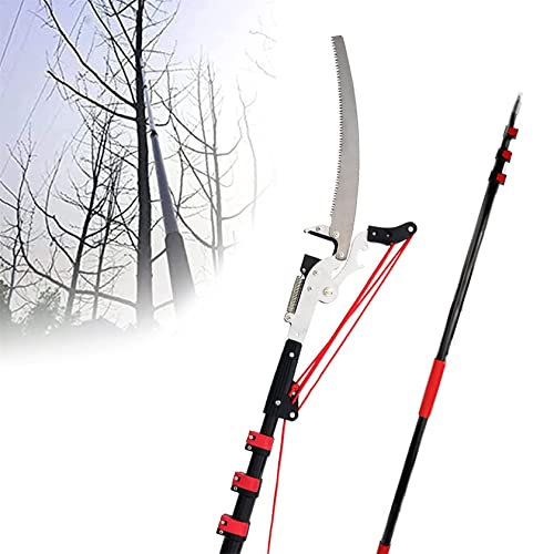 LKYLGYU Set cesoie manuali, cesoia telescopica Professionale da 24 Piedi/7,2 m, troncarami telescopico con Cordino, troncarami e Sega troncarami Estensibile con Bypass per Attrezzi da Giardino