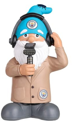 FOCO Officially Licensed Manchester City FC Football Commentator Garden Gnome