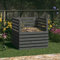 Compostador de Madera Maciza de Pino Gris 80x80x78 cm, Xichuzi Compostadora Organica Jardin, Vermicompostador, Composteras Huerto, Compostera Domestica