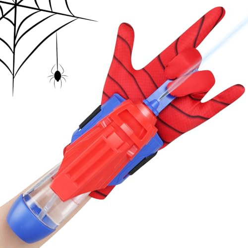 Aooess Toys for 3-8 Year Old Kids: Electric Spider Water Gun for Boys Water Pistols Gifts for 3 4 5 6 7 8 Year Old Boys Girls Birthday Web Shooter Launcher with Glove Summer Outdoor Squirt Guns