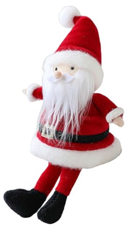 Generico Figurina di Babbo Natale,Figura Morbida di Santa Claus Seduto per Natale | Decorazione Natalizia in Peluche per Auto Mensola Casa | Addobbo Festivo per Interni ed Esterni