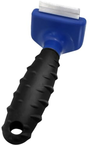 Kichvoe Cepillo Quitapelos para Mascotas Perros y Gatos, Peine Deslanador Dientes Metálicos, Mango Ergonómico Antifadiga, Herramienta para Aseo y Eliminación de Pelo Muerto, Cuidado