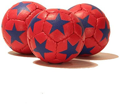 EPHIIONIY zeekio Satellite Jonglieren Ball 3er Set – Millet filled-67 mm-125g – Tolles Grip – 12 Glasscheibe 3 Ball