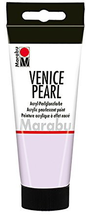 Marabu 12600050749 - Acryl Perlglanzfarbe, Venice Pearl Perlmutt lila 100 ml, auf Wasserbasis, lichtecht, wetterfest, schnell trocknend, zum Pinseln und Tupfen auf saugenden Untergründen