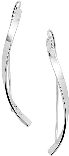 Skagen Damen Edelstahl Ohrringe mit Ohrbügelverschluss, Tropfenlänge: 50mm