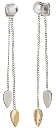 Boccia Damen Ohrstecker aus Titan in der Farbe Silber matt, goldplattiert, antiallergen, 05037-03