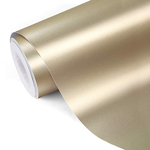 TECKWRAP Champagner Gold Metallic Matt Chrom Adhesive Craft Vinyl, 0,3 m x 1,5 m