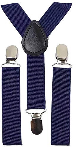 DB Dickie Bow Hosenträger für Kinder, Jungen, Vintage-Stil, marineblau, Belt Width: 2.5cm, length: 65cm