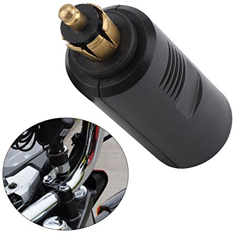 Terisass Adapter für Zigarettenanzünder-Steckdose für Motorrad/Motorrad, für DIN Europa, 12 V Adapter