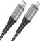 deleyCON 1,5m USB-C auf Lightning 8 Pin Nylon Ladekabel Datenkabel Ultra Schnellladen MFi Zertifiziert für Apple iPhone 14 13 12 11 Pro Max Mini Metallstecker Power Delivery