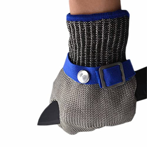 Schnittfeste Handschuhe Arbeitshandschuhe, Edelstahldraht Metallgitter Küche Fleischschneidehandschuhe(Size:M/A 1er Pack)