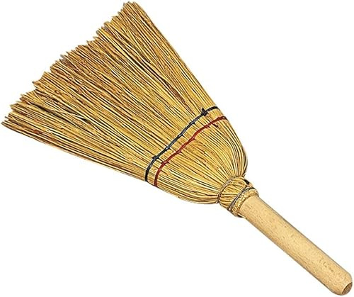 Scopino Multiuso Tradizionale in saggina, manico corto WerdeWorld per Pulizia casa e mobili