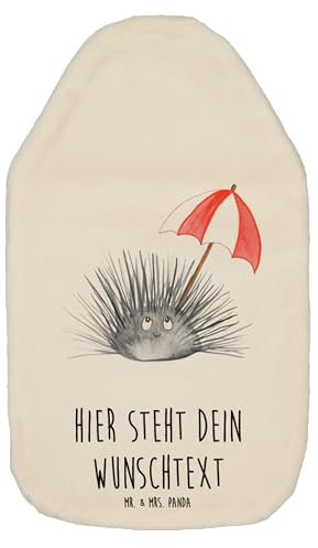 Mr. & Mrs. Panda Personalisierte Wärmflasche Seeigel - Weiß