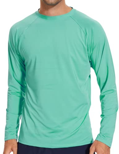 Arcweg Camiseta Deportivas Hombres Rash Guard con Filtro de Protección UPF 50＋Mangas Largas Alta Elasticidad Secado Rápido Surf Natación Verano