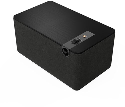 Klipsch The Three Plus Premium Bluetooth Speaker System, Turntable Ready with Phono/RCA Inputs, Bluetooth 5.3 with Up to 40 ft. of Distance, Matte Black
