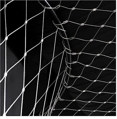 PHLEPS Drahtgitter Verzinkt Verzinkte Drahtzaunrolle, Fenster-Terrassen-Diebstahlschutznetz, Maschenloch 8 cm Edelstahl-Seilnetz for Gartenfarm-Dekorzaun (Color : Silver-2mm Diameter, Size : 1x6m)