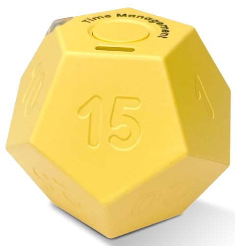 CREAVIVA Cube Pomodoro Timer – zum Starten des Countdowns, wiederaufladbarer Mini-Produktivitäts-Timer für Studium, Büro, 11 voreingestellte Zeiten, lautlos/Vibration, Zeitmanagement-Tool für Kinder