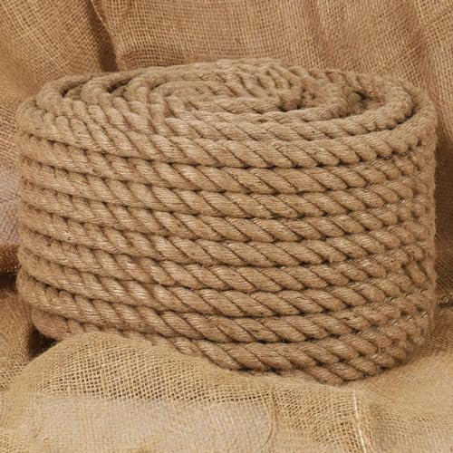 Homgoday Corde de jute 50 m de longueur et 16 mm d'épaisseur