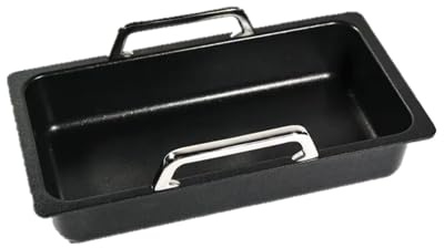 AMT Gastroguss Gastronorm - Behälter extra hoch GN 1/1 glatter Boden, Nicht-Induktion, 53 cm x 32,5 cm, 10 cm hoch, mit Edelstahlgriffen, Lotan® Antihaft-Veredelung, AMZN-105333-G