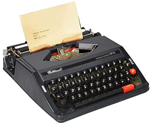 LBLFEBD Mechanische englische Schreibmaschine, altmodische traditionelle tragbare manuelle Schreibmaschine, antike Schreibmaschinen im Vintage-Finish für Notizen oder Briefe oder kreatives Schreiben