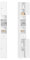 SoBuy Mueble Baño Estrecho Auxiliar Columna Armario Escobero Alta Capacidad con 6 Estantes Ajustables con Pintura Alto Brillo para Baños Pequeños, Lavaderos, Cocina 20x20x180 cm BZR167-GW