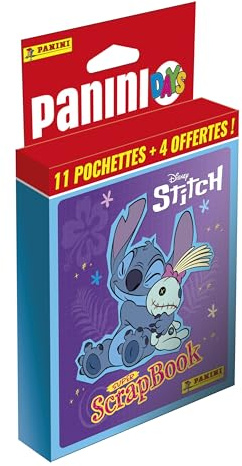 Panini Stitch 2 Mon Super Scrapbook Blister - 11 fundas + 4 unidades, color azul