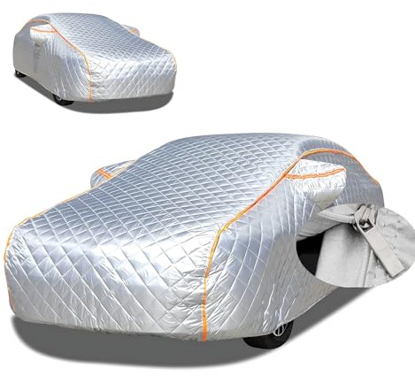 Bache Anti Grele Voiture pour Porsche Cayenne 955 SUV 2007-2010,Bâche Anti Grêle Voiture,Housse en Coton éPais ImperméAble, RéSistante Aux Rayures Et Anti-UV - Protection Tous Temps