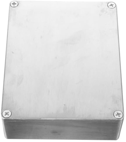FRCOLOR Aluminiumbox für Gitarreneffektpedale mit Stabilem Klang Aluminiumgehäuse und Schlichtem Design für Live Auftritte und Heimgebrauch