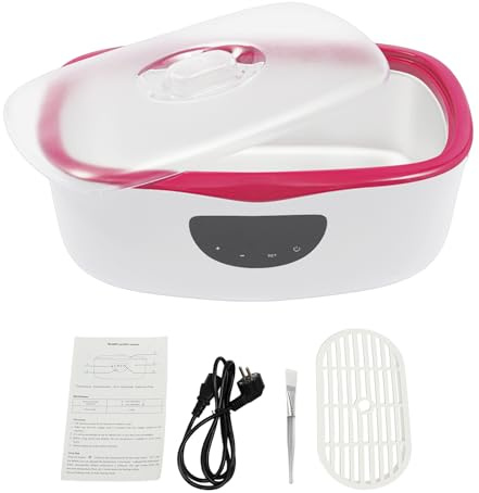 Bagno di paraffina, bagno di paraffina, 4000 ml, bagno di paraffina per mani e piedi, 230 W, cera di paraffina elettrica con spazzola e LED, intervallo di temperatura 45-75 °C, regalo per bagno di
