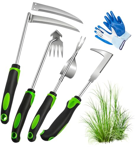 Weed Remover Tool Set - Effortless Weed Puller Tool with Ergonomic Comfort Handle, Uprooting Weeder Tools for Garden Backyard Farm Planting