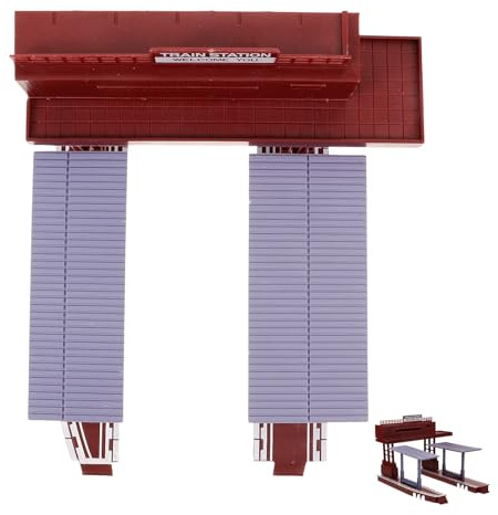 VILLCASE Plastic Train Station Platform Model for Railway Accessory with Realistic Design Educational Plaything for Imaginative Train Layouts and Skill Development