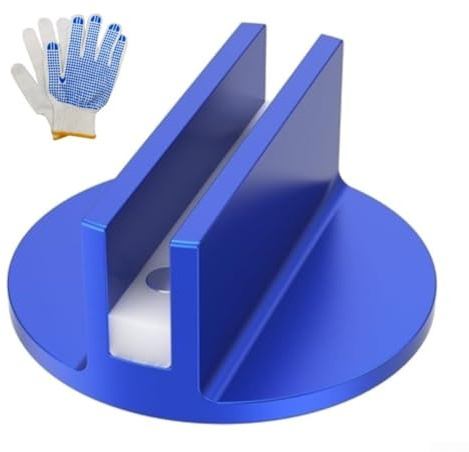 FACULX Almohadilla magnética ranurada de aluminio para elevación segura y estable del vehículo, construcción de aleación sólida con imanes duales, compatible con la mayoría de los coches (A)