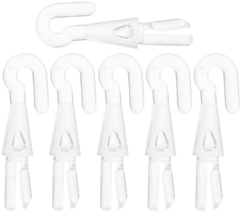 IMIKEYA 6 Pack Blind Wand Replacement Hook Window Blind Wand Hook Tip for Vertical Louvers Connector Cap 1.77 X 0.47 X 0.31 in Plastic Parts