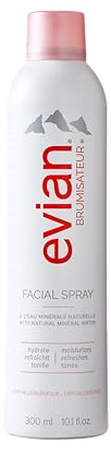 Evian Facial Spray 10.1 oz - Hydrating Mineral Water Mist for Face & Skin - Refreshes Makeup, Sets, & Tones - Daily Skincare Essential for Hydration and Moisturizing
