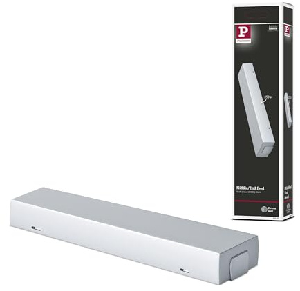 Paulmann 96885 URail Einspeisung Mitte 205x45 mm max. 1.000W Chrom matt Schienensystem